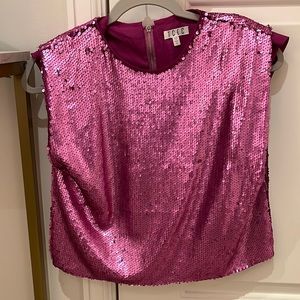 Purple sequin top